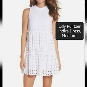Lily Pulitzer white eyelet Sleeveless Dress Size M